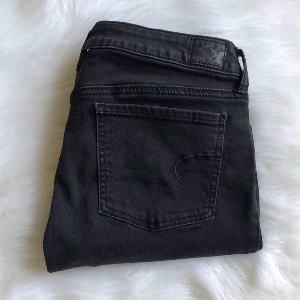 Very Faded American Eagle Black Jeans